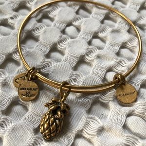 Alex and Ani Gold Pineapple Bracelet
